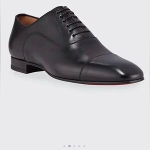 Christian Louboutin Greggo flat calf tuxedo shoe